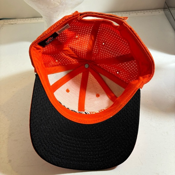 Reebok CFL BC Lions football signed #21 orange brimmed mesh baseball hat cap - Picture 8 of 12